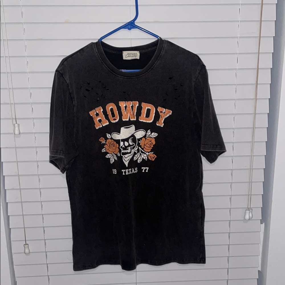 Howdy Graphic Black T-Shirt - refined canvas